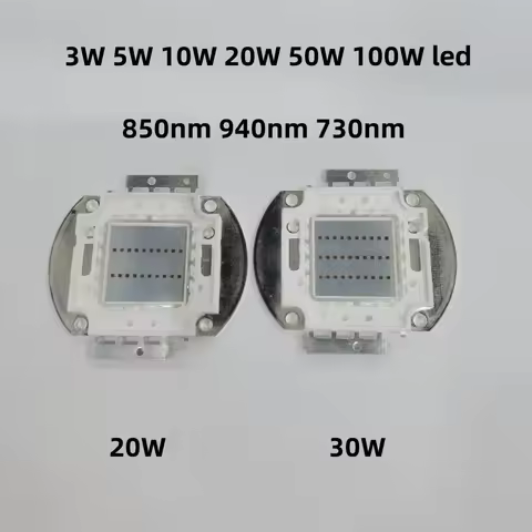 High Power LED Chip IR Infrared 850nm 940nm 730nm 3W 5W 10W 20W 50W 100W LED Light Lamp Matrix 850 9
