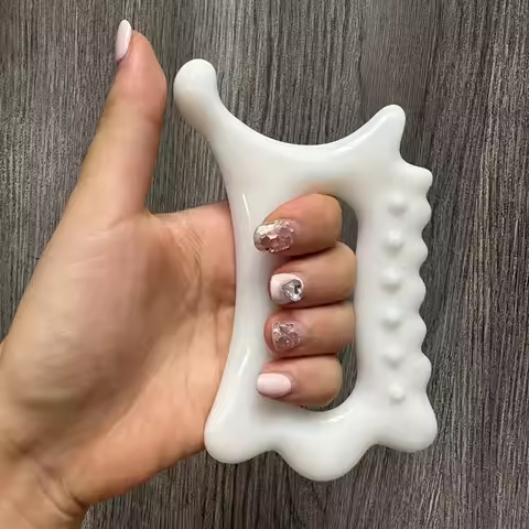 Ergonomic Versatile Handheld Gua Sha Board for Face & Body - Non-Ceramic, Gua Sha Massage Tool, Rela