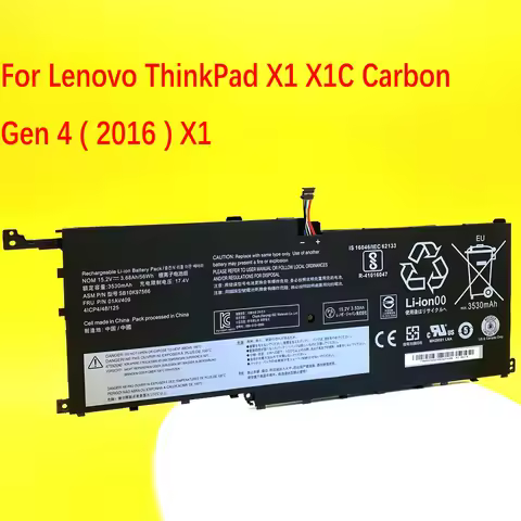 NEW 00HW029 SB10F46467 For Lenovo ThinkPad X1 Carbon Gen 4 ( 2016 )Yoga X1 2nd Gen Laptop Battery 01