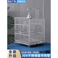 Square, thickened, large-sized parrot cage villa304Stainless steel bird cage, parrot cage