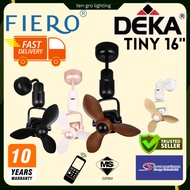 [FAST DELIVERY] Deka Fiero Tiny 16" Dc Motor Remote Control 3 Blades Ceiling Fan