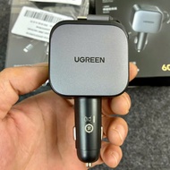 Ugreen EC-602 Car Charger - 60W - Integrated Type C Retractable Charging Cord - PD 3.0 - PPS - Cord 