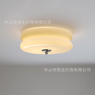 Nordic Simple White Glass Bedroom Ceiling Lamp Mid-Ancient Modern French Living Room Romantic Light Luxury Study Lamps