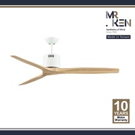 พัดลมเพดาน MR KEN รุ่น KEN Solid Wood DR DC Motor พัดลมเพดาน ใบพัดไม้แท้ พร้อมรีโมทคอนโทรล
