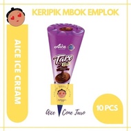 Aice Ice Cream Es Krim Cone Taro 45Gr - 10 Pcs