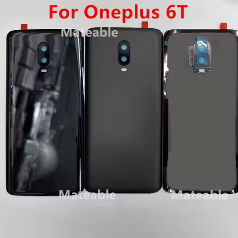 Oneplus6T Housing For Oneplus 6T One Plus 6.41" Glass Battery Back Cover Repair Replace Door Phone R