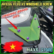 ORIGINAL GR5 NVX155 WINDSHIELD SCREW PURPLE 4PCS SET NVX VISOR SKRU M5 4BIJI SET AEROX WIND SHIELD N