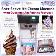 Soft Serve Ice Cream Maker Machine Aiskrim Softserve Mesin Yogurt Puff Commercial Standalone