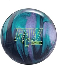 Bowlerstore Products Hammer PRE-DRILLED Raw Hammer Bowling Ball - Black/Purple/Teal Pearl 11lbs