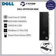 Dell Optiplex 3090 SFF i5-10505 8GB DDR4 RAM 256GB M.2 SSD Win 11 Pro Desktop PC Computer (Refurbish