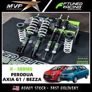 Ftuned X Series Adjustable High Low Soft Hard -  Perodua Bezza / Axia G1 Rahmah ( 18 MONTH WARRANTY 