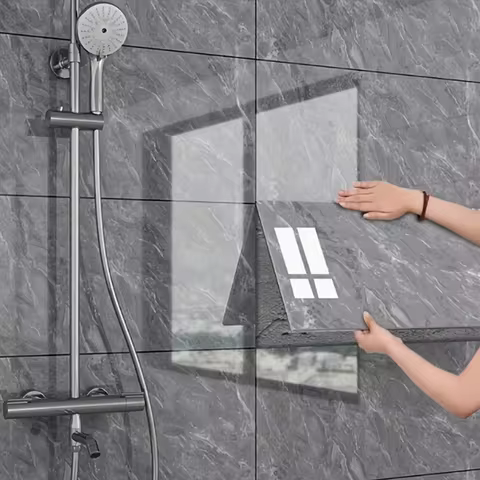 30x60cm Marble Imitation Ceramic Tile Self-Adhesive Wall Sticker Waterproof Wallpaper Kitchen Bathro