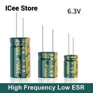 20Pcs Aluminum Electrolytic Capacitor 6.3V High Frequency Low ESR 6.3V 1000UF 1500UF 1800UF 2200UF 3