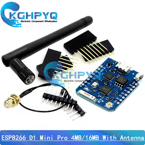 WEMOS D1 Mini Pro 4M 16M Bytes External Antenna Connector NodeMCU Based ESP8266 ESP-8266EX CP2104 WI