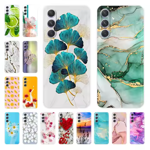For Samsung Galaxy A55 5G Case SM-A556B Transparent Fashion Fundas Soft Cover For Samsung A55 A 55 G