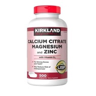 Kirkland 鈣鎂鋅+維生素D3 500粒	096619580890
