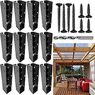 DEVALLEY Concealed Joist Hanger Brackets, Woodwork Concealed-Flange Hanger for 2" x 8”(Actual:1.5" x