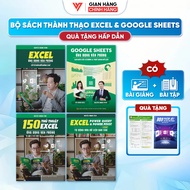 Combo 4 Cuốn Sách Excel Google Sheet 150 TT Power Query ĐÀO TẠO TIN HỌC Ứng Dụng Văn Phòng Kèm Video