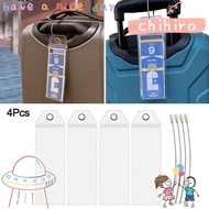 CHIHIRO Cruise Luggage Tag Holders, PVC Zip Seal Pouch Suitcase Label Holder, Essentials Waterproof 