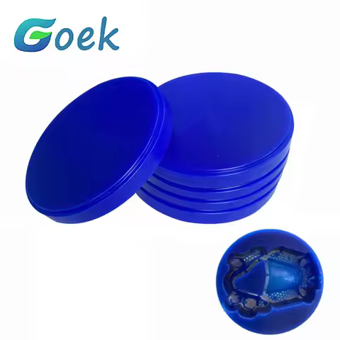5pcs Dental Blue Wax Blocks Disc Carving OD 98mm 10-25mm CAD/CAM Dentistry Wax Disks Materials Shore