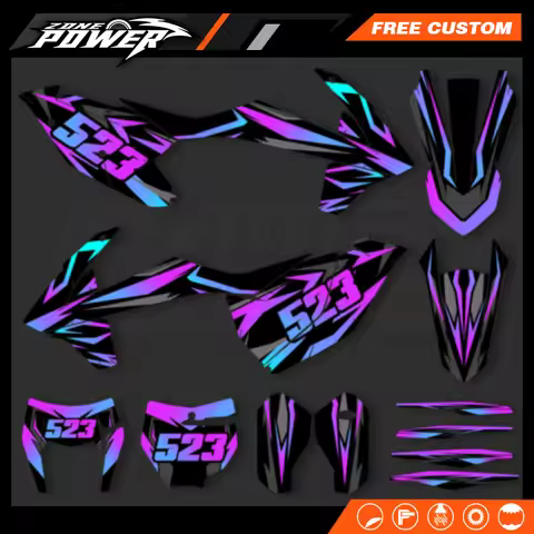 Powerzone Custom Team Graphics Decal Stickers Kits for KTM SX SXF 2016 2017 2018 EXC XCW 2017 2018 2
