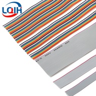 1/3/5Meter 6/8/10/16/18/20/26/34/40P 1.27mm Pitch Color Grey Flat Ribbon Cable Rainbow Dupont Wire F