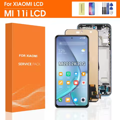 100% Tested For Xiaomi Mi 11i Lcd Screen M2012K11G Display Touch +Frame Digitizer Assembly Replaceme