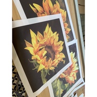 (Canvas print)Sunflower painting - canvas print size 60x60cm (no frame)