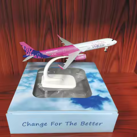 20cm A321/A321neo Airplane Model WIZZ AIR Aircraft Plane Assembly Resin Base Static Display Airliner