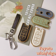 Toyota Rush/Wigo TPU Smart Car Key Case Cover 2021 2020 Aksesori 2018 Toyota Wigo Rush 2019-2022 Toyota Tank Passo Roomie Gen 3 Keyless car accessories