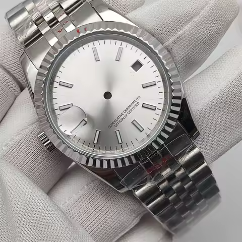 Tripods 36mm Date Watch Set Tripods M126234 Case Silver 28.5mm Dial for 2813/8215 Movement R Date Wa