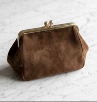 Coach 麂皮 Kisslock 單肩包 手拿包 Suede Clutch Shoulder Bag