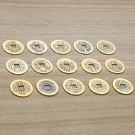 2.4cm Real Copper Five Emperor Coins Copper Coins Qianlong Kangxi Shunzhi Copper Coins Antique Coins