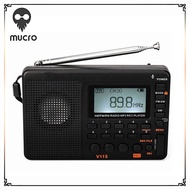 วงดนตรีเต็ม V-115ของ Mucro วิทยุ FM AM เครื่องเล่น MP3แบบพกพา