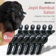 Salon Barber Hair Alligator Clip Grip 6PCS