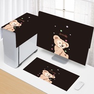 In Stock Cartoon Computer Dust Cover LCD Screen Cloth Anti-Dust Cover Monitor Dust Cover Desktop Keyboard Cover Universal 19inch 22inch 24inch 32inch Clothes10312
