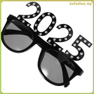 New Year Eyeglass Glasses Party Funky 2025 Eyeglasses Fashion Adult Funny Photo Prop Festival  bofss
