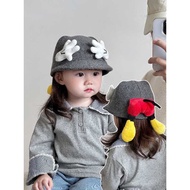 Baby Hat Autumn Winter Cute Palm Mickey Children Cap Warm Woolen Boys Girls Baseball Equestrian Cap