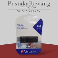 PEN DRIVE [VERBATIM] /SLIDER (USB 2.0) DRIVE/64GB/PD 2.0