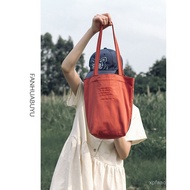 Literary Female Shoulder Bag Portable Commuter Canvas Bag Lightweight Working Niche Japanese Simple 