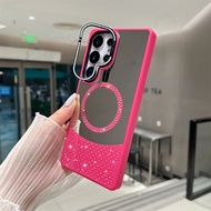 Luxury Stylish Flash Diamond Colored Mirror Case For Samsung Galaxy S25 S24 Plus S23 S22 S25 Ultra F