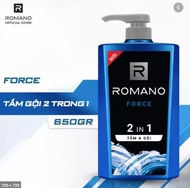 Tắm gội 2 trong 1 Romano Force hương nước hoa 650g