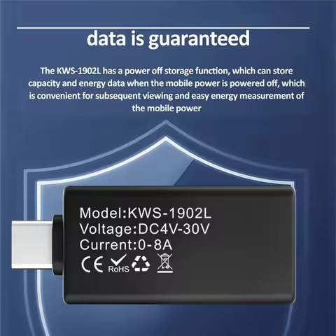 A25F-KWS-1902L Multi-Function USB Type-C Tester 4 To 30V Voltage Ammeter Power Meter 12A Maximum Cur