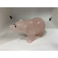 D3182 Natural Crystal Raw Ore Pink Three-Dimensional Bear Weight: 259g Size Approximately: Height 40
