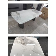Italian-Style Light Luxury Minimalist Rectangular Dining Table Bright Stone Plate Household Marble Small Apartment Nordic Designer Dining Table