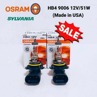 (1 คู่) OSRAM  หลอดไฟ HB4 9006 12V 51W (Made in USA)