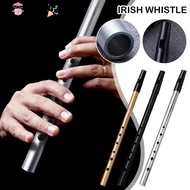 Irish Whistle Flute, Rich Tone Easy-to-learn Aluminum Tin Whistle, Portable 6 Holes C/D Key Irish Ti