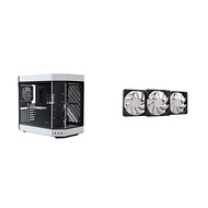 Y60 Case, White + Flow FA12 Triple Fan Pack Bundle