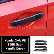 Honda Civic FE 2022 Door Handle Cover RS Handle Cover Glossy Black / Carbon Printing Civic Fe Access