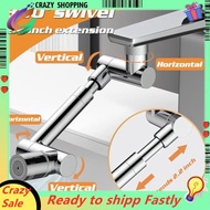 Robot Arm Extension Faucet 1440° Robot Arm Faucet Universal Rotating Extension Faucet for Basin and 